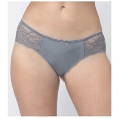 Salvador Dali Трусы слипы низкой посадки с кружевом, размер XXL(52-54), серо-зеленый