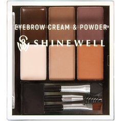 SHINEWELL Набор для стилизации бровей Eyebrow Cream & Powder 03