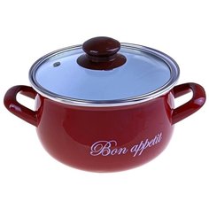 Кастрюля Интерос Бордо, 2.1 л, красный