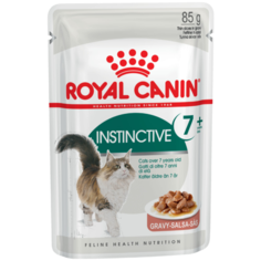Влажный корм для пожилых кошек Royal Canin Instinctive +7, профилактика МКБ, мясное ассорти 85 г (кусочки в соусе)