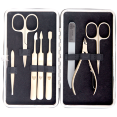 Маникюрный набор Drei Schwerter Solingen Kellermann, 8 пр., черный (7802FN-MATTCUT)