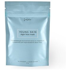 Альгинатная маска SmoRodina омолаживающая со спирулиной и хлореллой "YOUNG SKIN" 45 гр