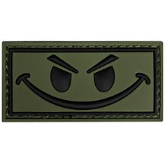 Нашивка (шеврон патч patch) "Smile", на липучке, 6 x 3 см, олива Teamzlo Workshop