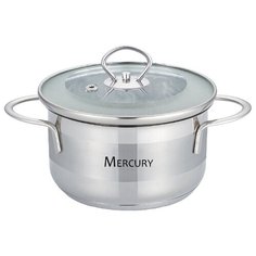 Кастрюля Mercury MC-6052, 1 л, серебристый