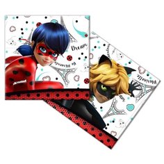 Салфетки бумажные трехслойные Леди Баг и Супер-Кот (на белом фоне) 33*33 см, 12 шт ND Play