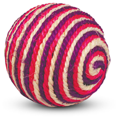 Игрушка для кошек Beeztees Шарик 9.5 см розовый/фиолетовый/белый