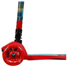 Самокат детский трехколесный Союзмультфильм, Дека: PP+нейлон, колеса PU 120/76(2), руль металлический телескопический, складной, цвет красный