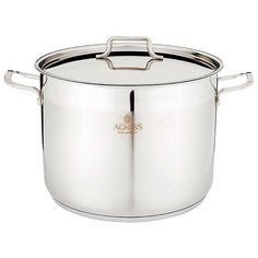 Кастрюля Agness professional 24x19 8,5 л. нерж сталь 18/10 индукционное дно (936-310)