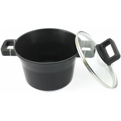 Кастрюля литая 3л со стеклянной крышкой Hi-Tech Nature Pan