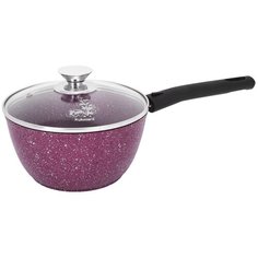 Кастрюля-ковш KUKMARA Trendy style mystery 1,5 л литая со съемной ручкой и стеклянной крышкой
