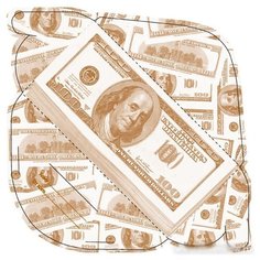 Комплект конвертов Гигант для денег "100$", 10 штук Эврика