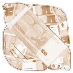 Комплект конвертов для денег "100 евро", 10 штук Эврика