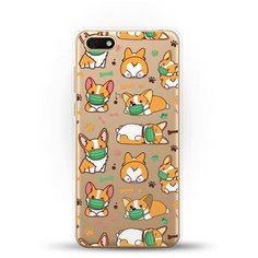 Силиконовый чехол Корги в масках на Huawei Y5 Prime (2018) Andy & Paul