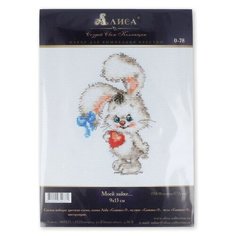 Набор для вышивания крестом №0-78 "Моей зайке", 9x12 см Алиса