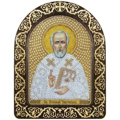 Набор для вышивания бисером Нова Слобода "Св. Николай Чудотворец", 13,5x17 см, арт. СН5013 Nova Sloboda