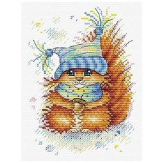 Набор для вышивания крестом М.П.Студия "Морозный рыжик", 12x16 см, арт. М-395