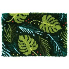 Набор для вышивания коврика Листья Vervaco