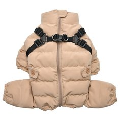 Комбинезон для собак PUPPIA утеплённый "Soft Onesie", бежевый, M (Южная Корея)