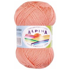 Пряжа Alpina "SLAVIC" 70% вискоза, 30% шерсть №06 св. коралловый - 10 мотков по 50 г