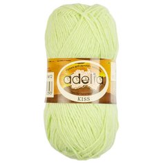 Пряжа Adelia "KISS" 100% полиэстер №12 салатовый - 10 мотков по 50 г