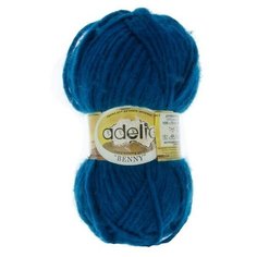 Пряжа Adelia "BENNY" 100% шерсть №747 бирюзовый - 5 мотков по 100 г