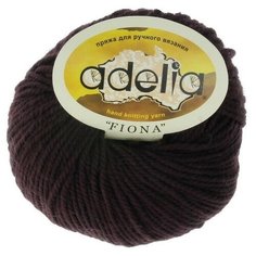Пряжа Adelia "FIONA" 50% шерсть, 50% акрил №531 т.коричневый - 10 мотков по 50 г
