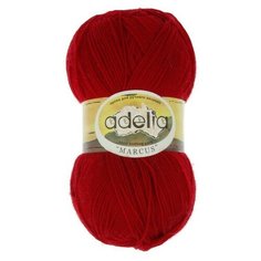 Пряжа Adelia "MARCUS" 60% полиэстер, 40% шерсть №09 бордовый - 5 мотков по 100 г