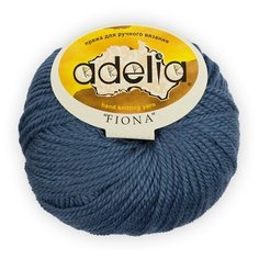 Пряжа Adelia "FIONA" 50% шерсть, 50% акрил №600 т.синий - 10 мотков по 50 г