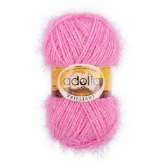 Пряжа Adelia "BRILLIANT" 100% полиэстер №21 св.розовый - 10 мотков по 50 г