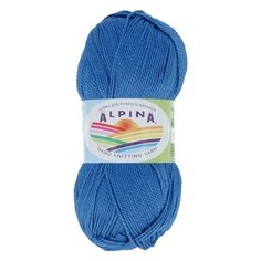 Пряжа Alpina "HOLLY" 100% мерсеризованный хлопок №322 синий - 10 мотков по 50 г