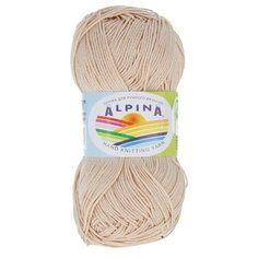 Пряжа Alpina "SATI" 100% мерсеризованный хлопок №208 т.бежевый - 10 мотков по 50 г