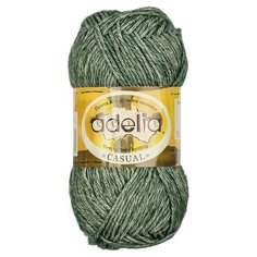 Пряжа Adelia "CASUAL" 72% хлопок, 28% акрил №10 т.зеленый - 10 мотков по 50 г
