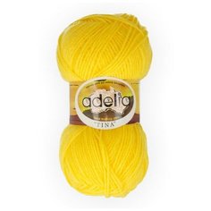 Пряжа Adelia "TINA" 100% акрил №007 яр.желтый - 5 мотков по 100 г