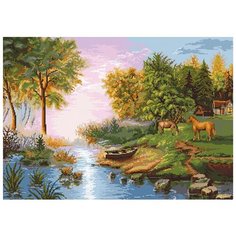 Набор для вышивания,Летний пейзаж, Luca-S 45 x 31см B431