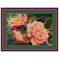 Набор для вышивания бисером Розовая фантазия 35 x 25 см Л342 Galla Collection