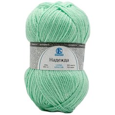 Пряжа Камтекс Надежда 100гр. 220м. (30% шерсть, 70% акрил) (074 светлая мята) 10 шт