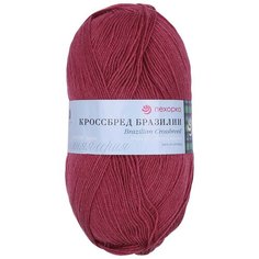 Пряжа Пехорка Кроссбред Бразилии (50%шерсть мериносовая, 50%акрил) (28-Амарант) 5 шт