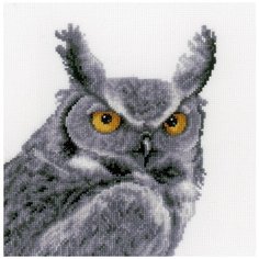 Набор для вышивания крестом Vervaco "Серая сова", 17x17 см, арт. PN-0149952