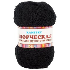 Пряжа Камтекс Творческая 100гр. 270м. (100%хлопок) (003 черный) 5 шт