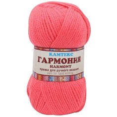 Пряжа Камтекс Гармония 100гр. 245м. (50%шерсть,50%акрил) (116 коралл неон) 5 шт