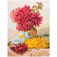 01.014 Набор для вышивания Палитра Хризантемы29х39см