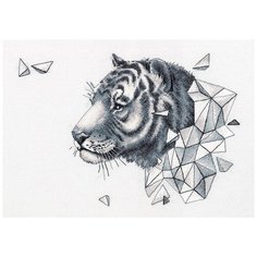 Набор для вышивания крестиком PANNA Геометрия, Тигр (J-7089)