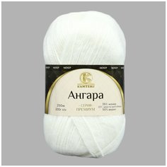 Пряжа Камтекс Ангара 100гр. 250м. (35% мохер, 15% шерсть кроссбред, 50% акрил) (205 белый) 5 шт