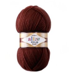 Пряжа Alize Angora Real 40 Plus 100гр. 225м. (40% шерсть, 60% акрил) (57 бордовый) 5 шт