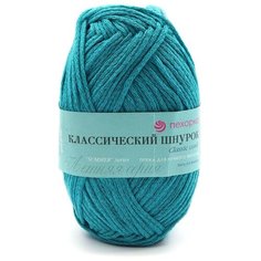 Пряжа Пехорка Классический шнурок 50гр. 135 м. (60% хлопок, 40% акрил) (515 зеленая бирюза) 5 шт