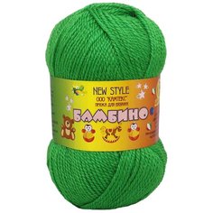 Пряжа Камтекс Бамбино 50гр. 150м. (35% шерсть меринос, 65% акрил) (044 трава) 10 шт
