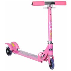 Самокат 3-х колесный SILAPRO, колеса ПВХ свет, железо, до 50кг, XQSH-508, розовый