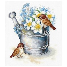 А-026 Набор для вышивания Поклонники нарциссов27*23см М.П.Студия