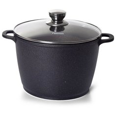 Кастрюля Fissman EMMA 28x20 см / 10,3 л со стеклянной крышкой (алюминий) (14361)