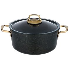 Кастрюля Agness премиум черное золото26x12 см 5.5 л антипригарное покрытие, индукционное дно (936-215)